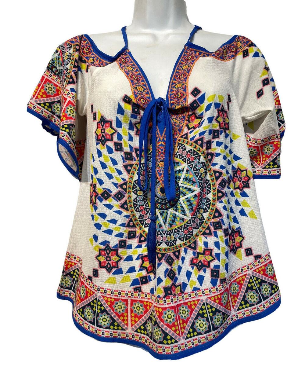 flying tomato cold shoulder kimono tunic blouse S